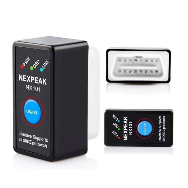Автосканер GRB ELM 327 NEXPEAK V1.5 с Bluetooth и кнопкой питания для диагностики OBD2, подключение к компьюте