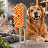 Щетка с паром Steamy Brush E-W3317 для ухода за шерстью собак, кошек и других домашних питомцев