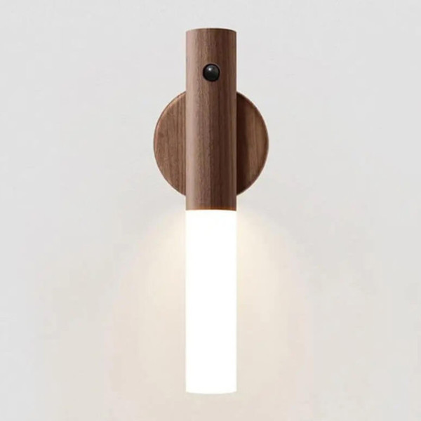 Настенный мини аккумуляторный фонарь W-52 LED с датчиком движения и магнитным креплением