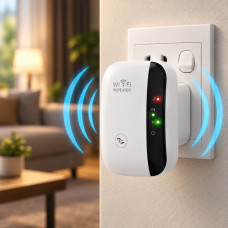 Репитер Wi-Fi Wireless-N 802.11N/B/G с расширением диапазона и антенной 2dBi от сети 220В
