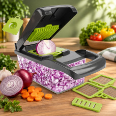 Овощерезка Veggie Slicer 14в1 с контейнером и 7 сменными лезвиями многофункциональная