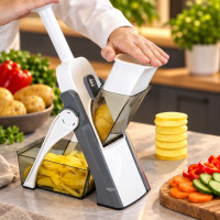 Тёрка с насадками для овощей Brava Spring Slicer мультислайсер из нержавеющей стали