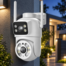 Wi-Fi камера Q13 с двумя 3МП линзами и ночной съёмкой для уличного использования