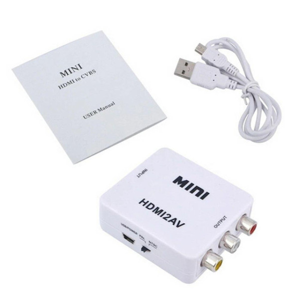 Конвертер HDMI в RCA (AV) CVBS с поддержкой видео и аудио 1080P HDV-610 AV-001 White