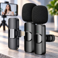 Петличный Bluetooth микрофон K15 3в1 для записи и трансляций
