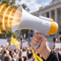 Рупорный громкоговоритель MEGAPHONE HW 8C с функцией записи голоса на батарейках