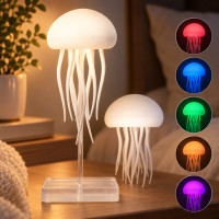 Ночник светильник Медуза с RGB подсветкой и подвижными щупальцами LED