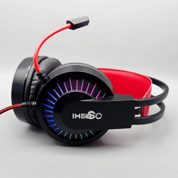 Игровые наушники IMS-E1008 с USB-разъемом и внешним микрофоном черного цвета