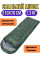 Спальный мешок прямоугольной формы AND-950-2 темно-зеленый для кемпинга и путешествий с молнией слева