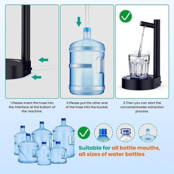 Аккумуляторная электрическая помпа для воды X115 Table Water Dispense с подставкой под стакан