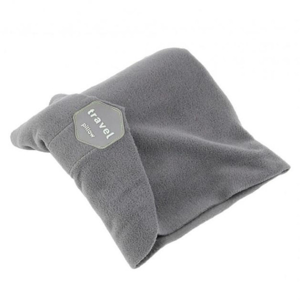 Подушка-шарф Travel Pillow для сна в транспорте и путешествий, поддержка головы и шеи, серая