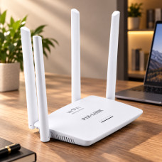 Проводной Wi-Fi маршрутизатор Pix-Link LV-WR08 с четырьмя внешними антеннами 2.4 ГГц 300 Мбит/с