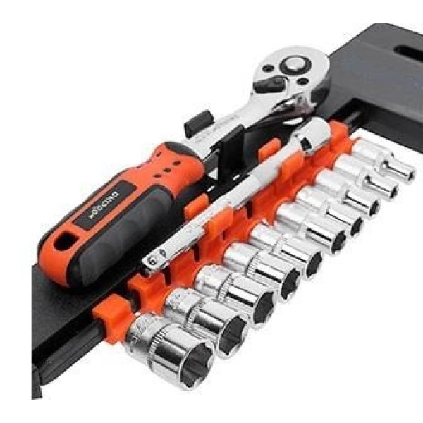 Набор торцевых головок с трещоткой New Tools, 12 предметов, 1/2 дюйма, хромованадиевая сталь