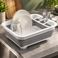 Настольная складная силиконовая сушилка для посуды Kitchen Craft