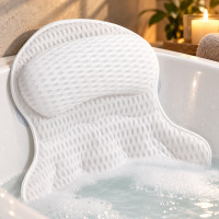 Ортопедическая подушка для ванны с присосками Bathtub Pillow 106 для поддержки головы и сидения