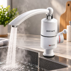 Проточный электрический водонагреватель Water Heater с вертикальным встроенным краном и напряжением 220-240 В