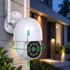Уличная IP-камера PTZ Wi-Fi с поворотом 360° и аудио, модель AND V5 с ИК и LED подсветкой