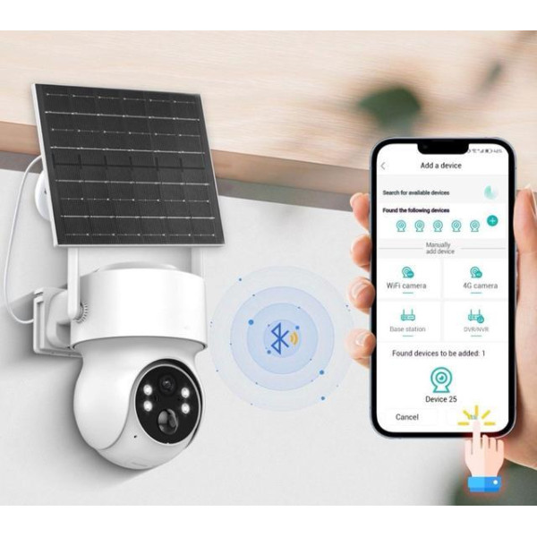 Wi-Fi камера видеонаблюдения для улицы на солнечной батарее 360° с ночным видением TQ1-GK4-6MP ISEE