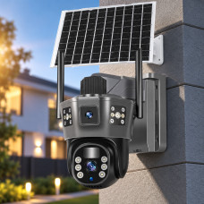 Уличная 6 МП IP камера Solar 4G PTZ TP18 с автономным питанием, цветная, с ИК и LED подсветкой, датчик движени