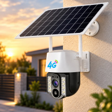 Автономная 4G видеокамера V380 PRO VC3 с солнечной панелью, 4 МП, IP, цветная, уличная с ИК-подсветкой, день/н