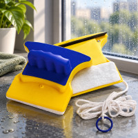 Двусторонняя магнитная щетка Double Side Glass Cleaner для мытья окон 12 см