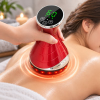 Вибрационный массажер KACHEEG с инфракрасным подогревом и красным светом для тела и разных зон