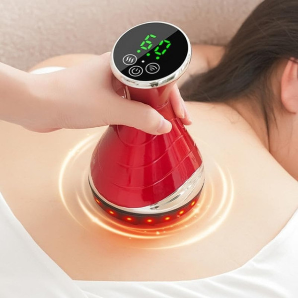 Вибрационный массажер KACHEEG с инфракрасным подогревом и красным светом для тела и разных зон