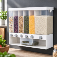 Контейнер-дозатор Multiple Dispenser для хранения круп с 6 отсеками, вместимость 10 кг