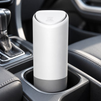 Миниатюрное автомобильное мусорное ведро из силикона с крышкой Trash Can 15х7 см