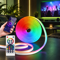 Светодиодная силиконовая лента RGB 2 м 12V с синхронизацией с музыкой для декора