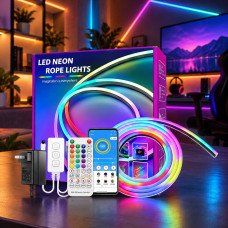 Гибкая светодиодная RGB неоновая лента 10 м с USB-подключением