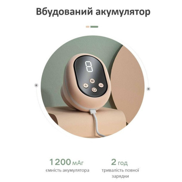 Электрический молокоотсос Zhibao двухфазный с массажером, компактный и тихий, USB