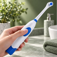 Электрическая зубная щетка Electric ToothBrush с гибкой овальной головкой, сменными насадками и индикатором из