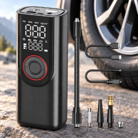 Компрессор электрический ATJ-9566 150 PSI с аккумулятором и цифровым дисплеем, ручной насос