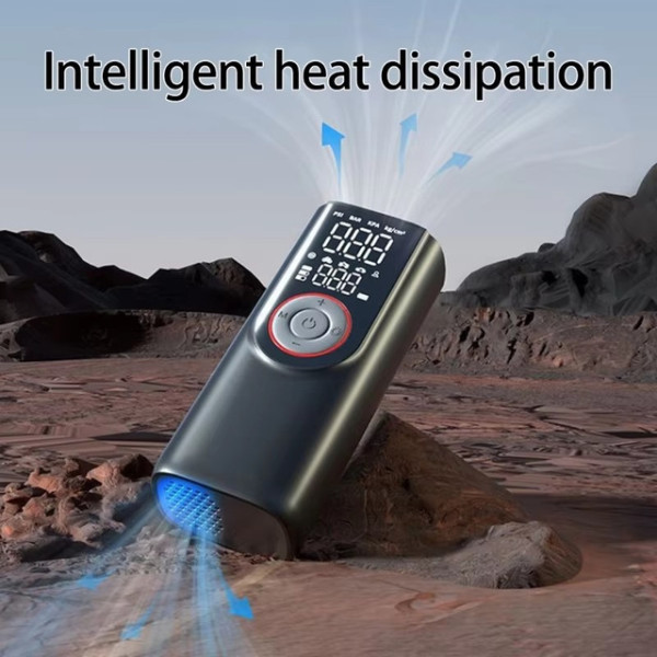 Компрессор электрический ATJ-9566 150 PSI с аккумулятором и цифровым дисплеем, ручной насос