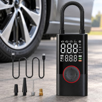 Автокомпрессор универсальный 12V с электронным дисплеем, однопоршневой, ручной и аккумуляторный насос