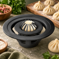 Аппарат для лепки хинкали и пельменей Khinkali Maker с пластиковым корпусом, ручное приспособление