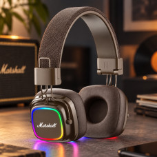 Беспроводные накладные наушники Marshall A30 с Bluetooth и встроенным микрофоном, коричневые