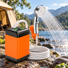 Переносной аккумуляторный душ SHOWER-7200T с дисплеем и контролем температуры для автомобиля и туризма