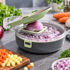 Овощерезка Vegetable Cutter C351 с контейнером и регулируемыми лезвиями для нарезки овощей