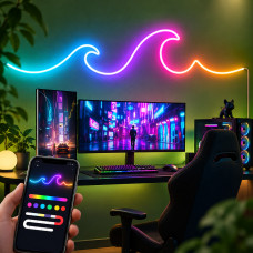 Светодиодная лента 5 м USB RGB-IC с управлением через приложение AND по Wi-Fi и Bluetooth 5250