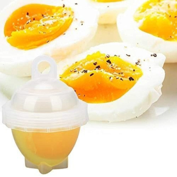 Формы для варки яиц без скорлупы Eggies, 6 штук, пластиковые с ручками, прозрачные
