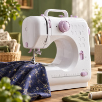 Электромеханическая швейная машинка SEWING MACHINE FHSM-505 с 12 функциями, 2 режимами работы и подсветкой