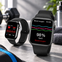 Фитнес-часы Watch X8 MX с шагомером, спортивные умные часы с цветным дисплеем, прямоугольный корпус, черные