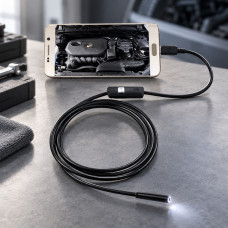 Эндоскопическая USB-камера с подсветкой Endoscope camera 2 meter 7mm для iOS и Android