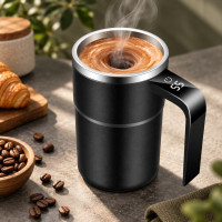 Кружка с подогревом и LCD дисплеем JB-01 Self Stirring Mug 380 мл с функцией саморазмешивания