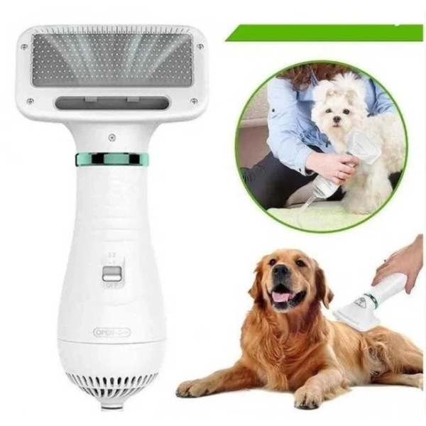 Фен-расчёска Pet Grooming Dryer WN-10 для ухода за шерстью кошек и собак с функцией пылесоса