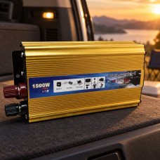 Автомобильный инвертор UKC SSK 1500W преобразователь напряжения 12V на 220V постоянного тока