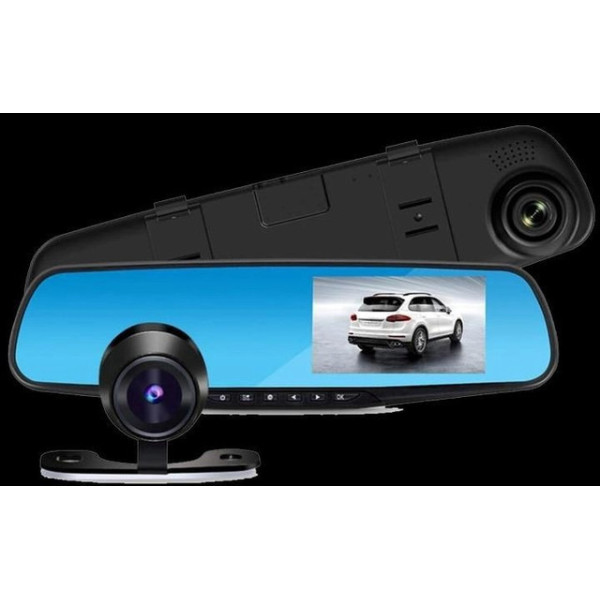 Автомобильный видеорегистратор-зеркало DVR 1388eh с двумя камерами и разрешением 1920х1080