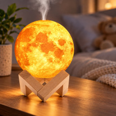 Увлажнитель воздуха Humidifier 3D Moon Lamp Light Diffuser в форме луны для дома и детской комнаты с электронн